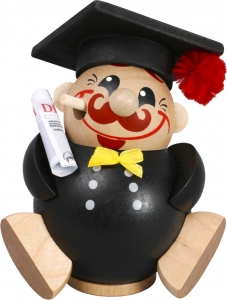 Doctor Smoker, handmade and handpainted wooden smoker from the Erzgebirge, Made in Germany by Seiffener Volkskunst